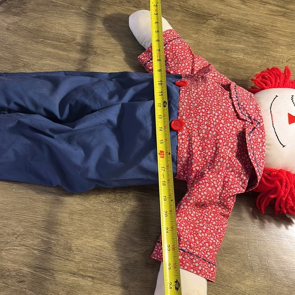 Vintage Raggedy Ann Andy Doll Large Approx. 3 Feet Tall Rare I Love You Heart - Picture 15 of 16